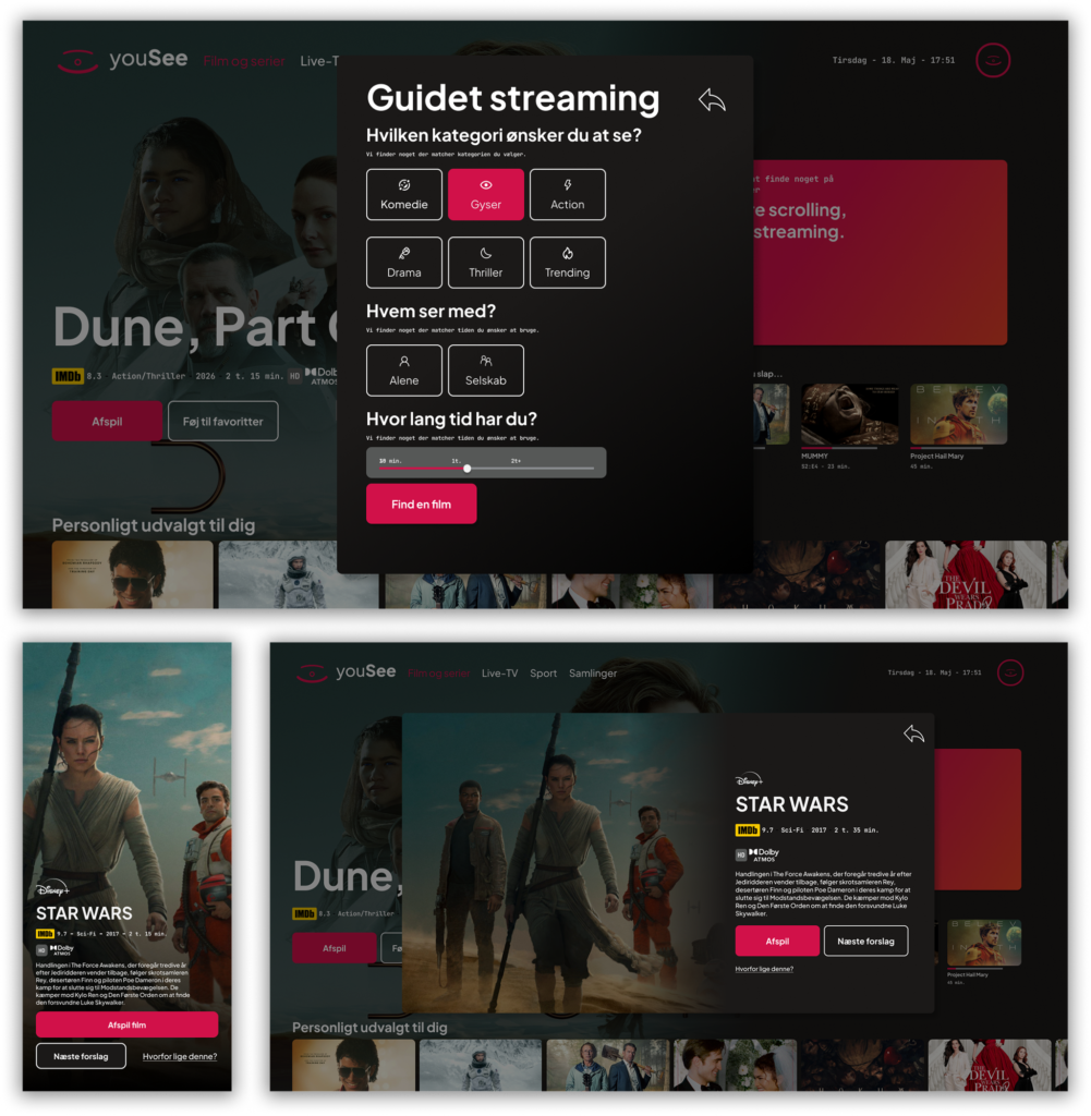 YouSee Play, guidet streaming.